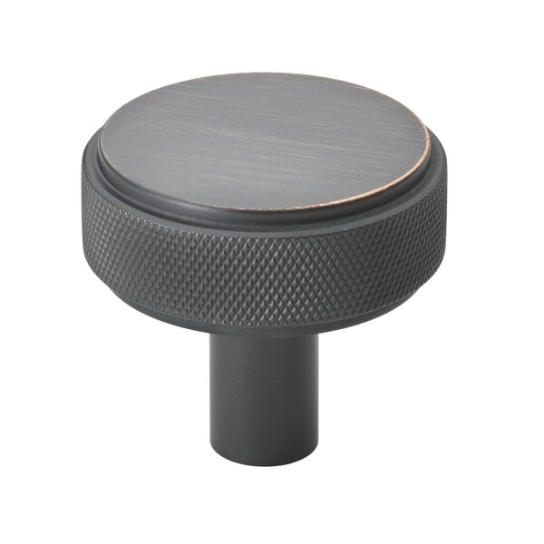 Gliderite Hardware 1-1/2 in. Knurled Knob Oil Rubbed Bronze 5825-ORB-1 - main